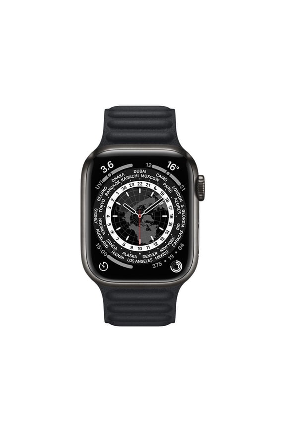 Restored Apple, Watch Edition Series 7, Titanium Smart Watch, (GPS + Cellular), Alarm, 45MM, 18 Hour Battery Life, 1 Case