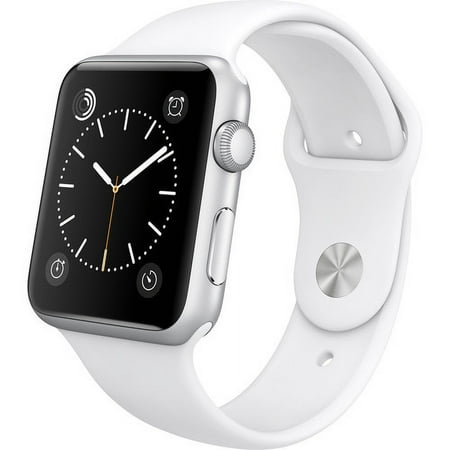 Restored Apple Watch Gen 1 Sport 42mm Silver Aluminum - White Sport Band (Refurbished)