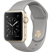 Restored Apple Watch Gen 2 Series 1 38mm Gold Aluminum - Concrete Sport Band MNNJ2LL/A (Refurbished)