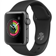 Restored Apple Watch Gen 2 Series 1 38mm Space Gray Aluminum - Black Sport Band MP022LL/A (Refurbished)