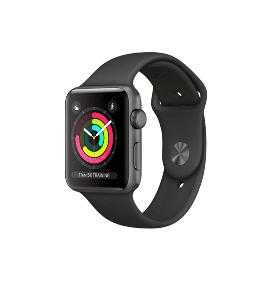 Restored Apple Watch Gen 3 Series 3 42mm Space Gray Aluminum Black