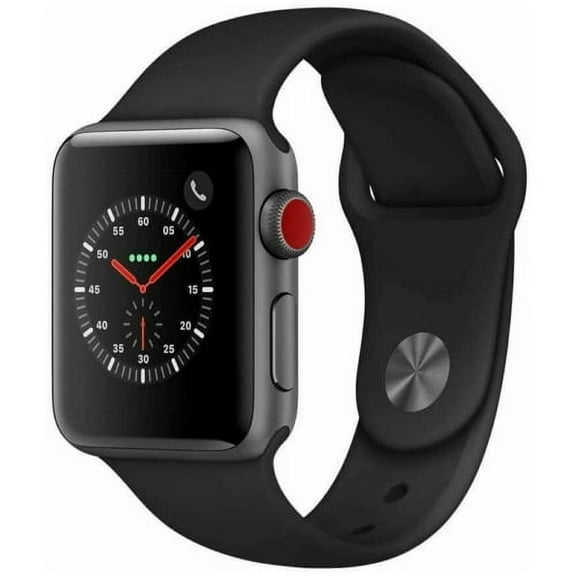 Restored Apple Watch Gen 3 Series 3 Cell 42mm Space Gray Aluminum - Gray Sport Band MR2X2LL/A (Refurbished)