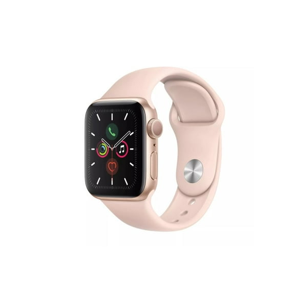 Restored Apple Watch Gen 5 Series 5 44mm Gold Aluminum - Pink Sand Sport Band MWVE2LL/A (Refurbished)