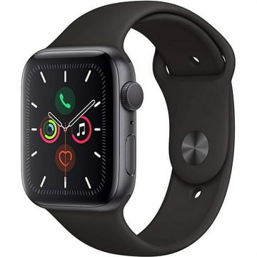 Restored Apple Watch Gen 5 Series 5 44mm Space Gray Aluminum - Black Sport Band MWVF2LL/A (Refurbished)