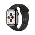 thumbnail image 1 of Restored Apple Watch Series 5 (GPS, 44mm) - Space Black Stainless Steel Case - Black Sport Band (Refurbished), 1 of 3