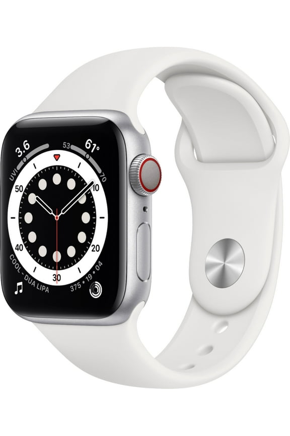 Restored Apple Watch Gen 6 Series 6 40mm Silver Aluminum - White Sport Band M02N3LL/A (Refurbished)