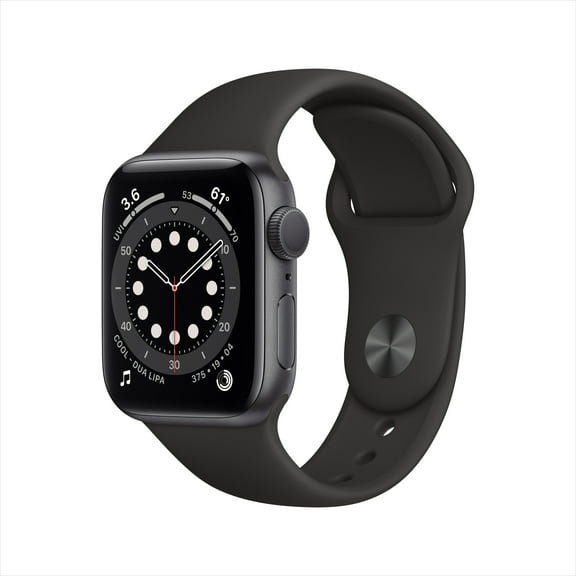 Restored Apple Watch Series 6 (GPS, 40mm) - Space Gray Aluminum Case - Black Sport Band (Refurbished)