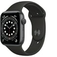 thumbnail image 1 of Restored Apple Watch Gen 6 Series 6 44mm Space Gray Aluminum - Black Sport Band M00H3VC/A (Refurbished), 1 of 2
