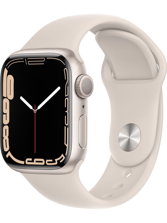 Restored Apple Watch Gen 7 Series 7 41mm Starlight Aluminum - Starlight Sport Band MKMY3LL/A (Refurbished)