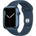 thumbnail image 1 of Restored Apple Watch Series 7 (GPS, 45mm) - Blue Aluminum Case - Blue Sport Band (Refurbished), 1 of 3