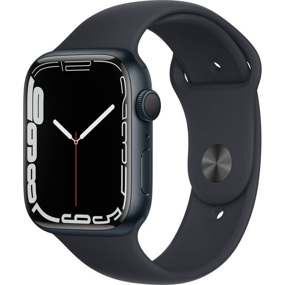 Restored Apple Watch Gen 7 Series 7 45mm Midnight Aluminum - Midnight Sport Band MKN53LL/A (Refurbished)