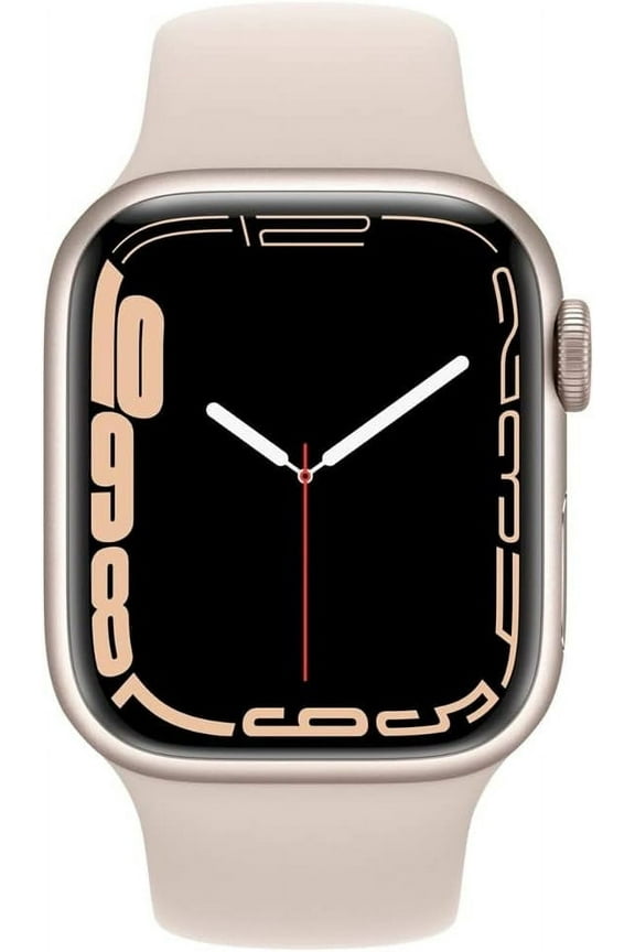 Restored Apple Watch Gen 7 Series 7 45mm Starlight Aluminum - Starlight Sport Band MKN63LL/A (Refurbished)