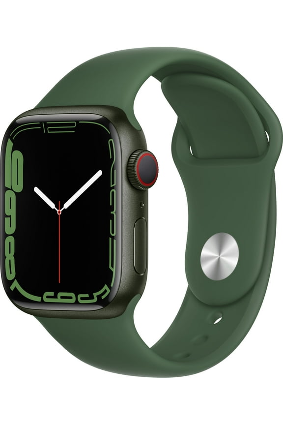 Restored Apple Watch Gen 7 Series 7 Cell 41mm Green Aluminum - Clover Sport Band MKH93LL/A (Refurbished)