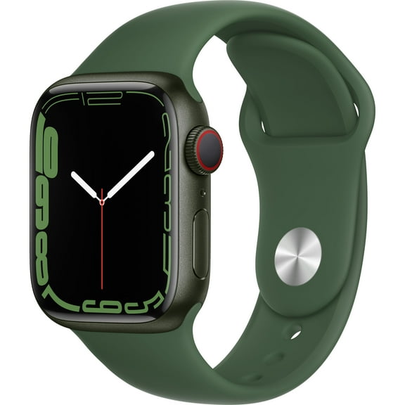 Restored Apple Watch Gen 7 Series 7 Cell 41mm Green Aluminum - Clover Sport Band MKH93LL/A (Refurbished)