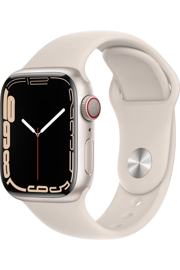 Restored Apple Watch Gen 7 Series 7 Cell 45mm Starlight Aluminum - Starlight Sport Band MKJ83LL/A