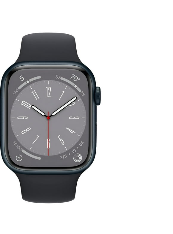 Restored Apple Watch Gen 8 Series 8 45mm Midnight Aluminum - Midnight Sport Band MNUJ3LL/A (Refurbished)
