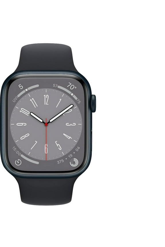 Restored Apple Watch Gen 8 Series 8 45mm Midnight Aluminum - Midnight Sport Band MNUJ3LL/A (Refurbished)