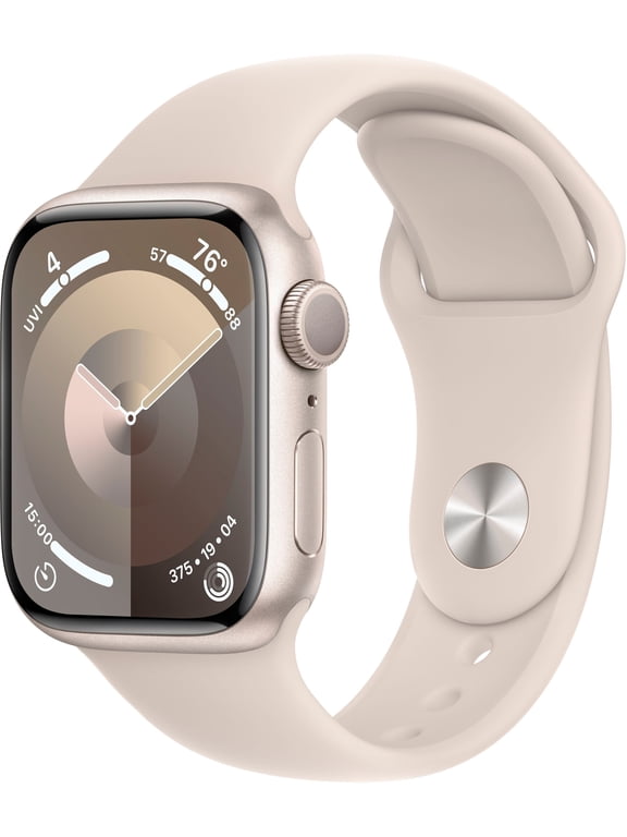 Restored Apple Watch Series 9 (GPS, 41mm) Starlight Aluminum Case with Starlight Sport Band