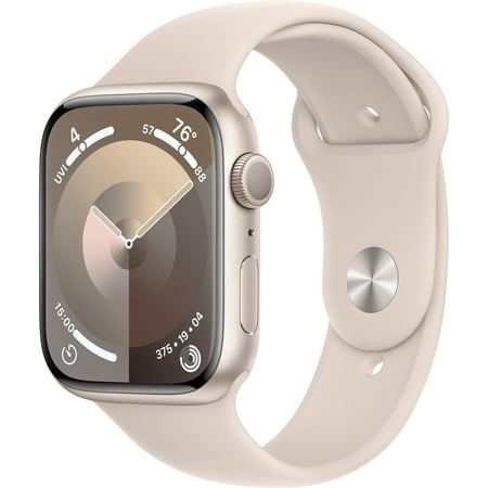 Refurbished Apple Watch Gen 9 Series 9 45mm Starlight Aluminum - Starlight Sport Band MR973LL/A