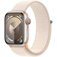 thumbnail image 1 of Restored Apple Watch Series 9 With Blood Oxygen. GPS + Cellular 41mm Starlight Aluminum Case with Starlight Sport Loop., 1 of 2