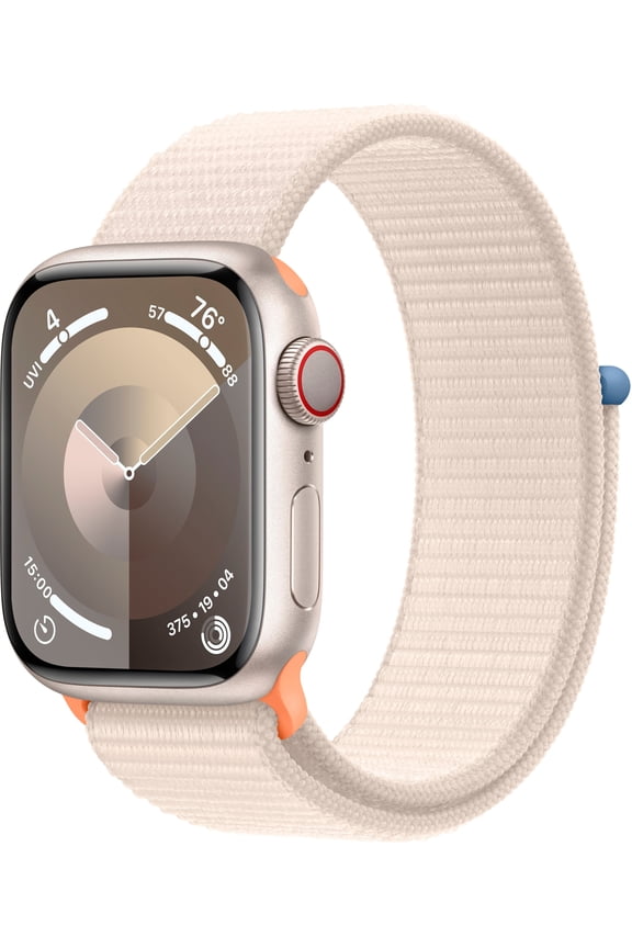 Restored Apple Watch Gen 9 Series 9 Cell 41mm Aluminum - Starlight Sport Loop MRHQ3LL/A - Starlight (Refurbished)