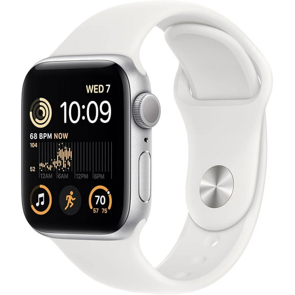 Restored Apple Watch SE (1st Gen) 40mm Silver Aluminum White Sport Band GPS   Cellular (Refurbished)