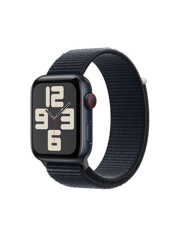 Restored Apple Watch SE 2nd Gen 40mm GPS + Cellular Midnight Aluminum Case - Midnight Sport Loop Like New