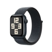 Restored Apple Watch SE 2nd Gen [GPS 40mm] Smartwatch with Midnight Aluminum Case with Ink Sport Loop
