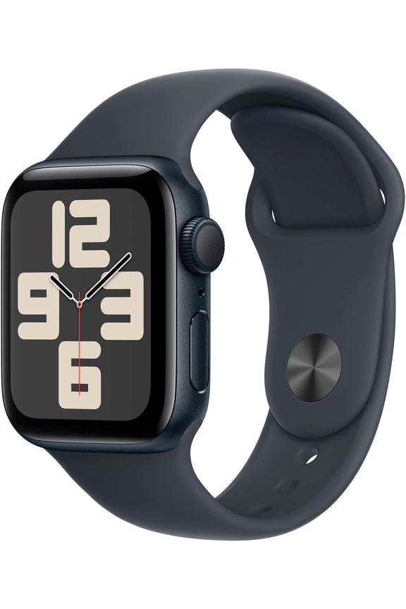 Restored Apple Watch SE (2nd Gen) [GPS 44mm] Smartwatch with Midnight Aluminum Case with Ink Sport Loop (Refurbished)