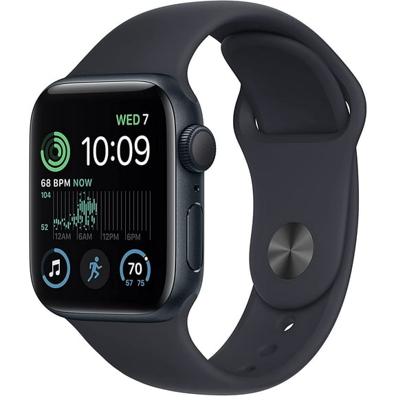 Apple Watch SE 2nd Generation (GPS) 44mm Midnight Aluminum Case Midnight Sport Band Good