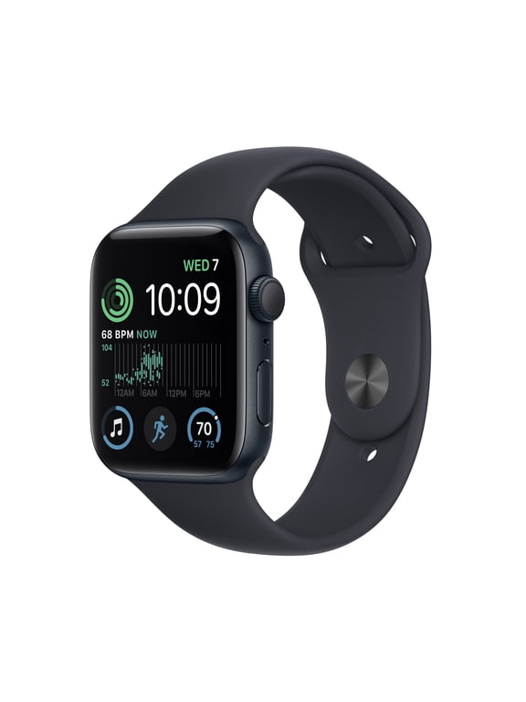 Restored Apple Watch SE 2nd Generation (GPS, 44mm) - Midnight Aluminum Case with Midnight Sport Band