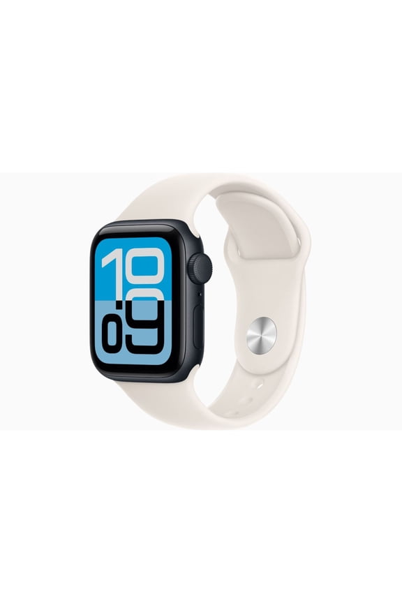 Restored Apple Watch SE 3 - GPS - 44MM Midnight Aluminum Case with Starlight Sport Band - M/L