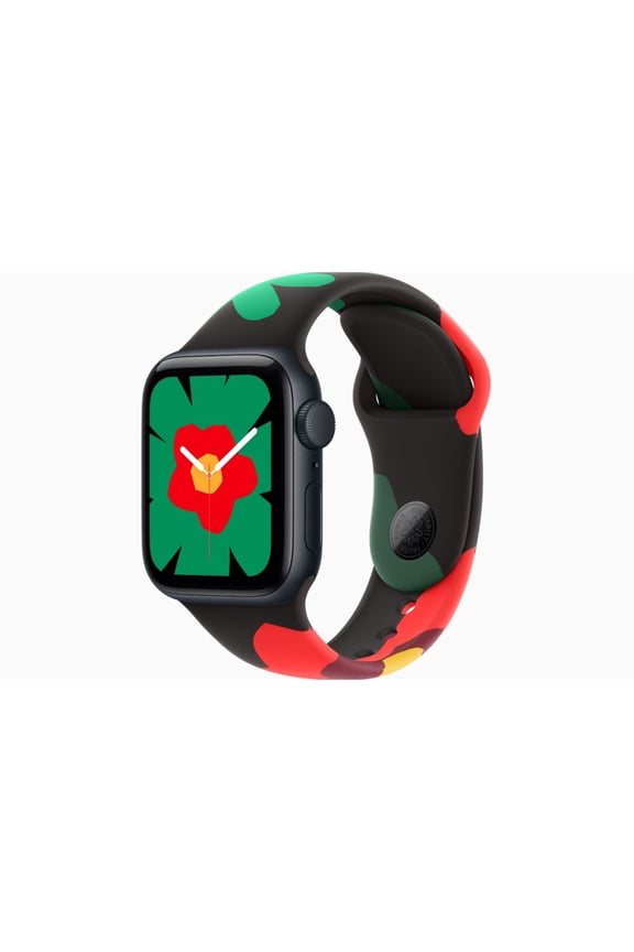 Restored Apple Watch SE 3 - GPS + Cellular - 40MM Midnight Aluminum Case with Unity Bloom Sport Band - S/M