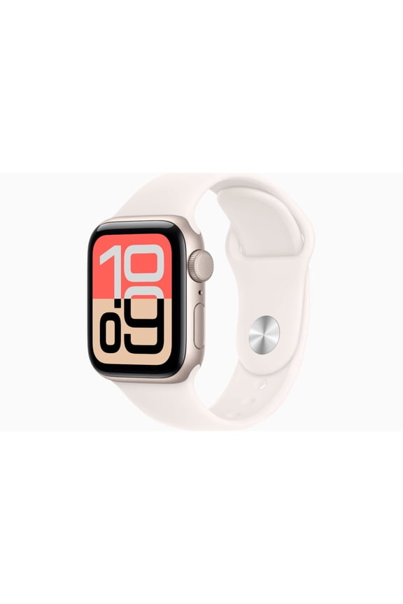 Restored Apple Watch SE 3 - GPS + Cellular - 40MM Starlight Aluminum Case with Light Blush Sport Band - S/M