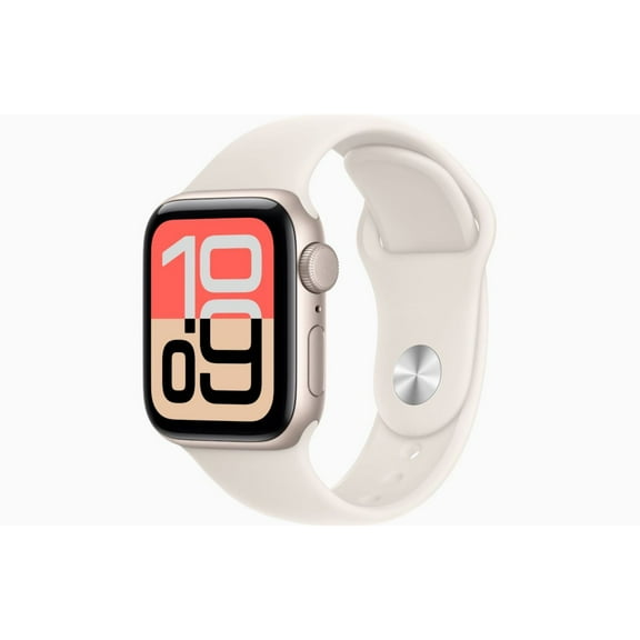 Restored Premium Apple Watch SE 3 - GPS + Cellular - 40MM Starlight Aluminum Case with Starlight Sport Band - M/L