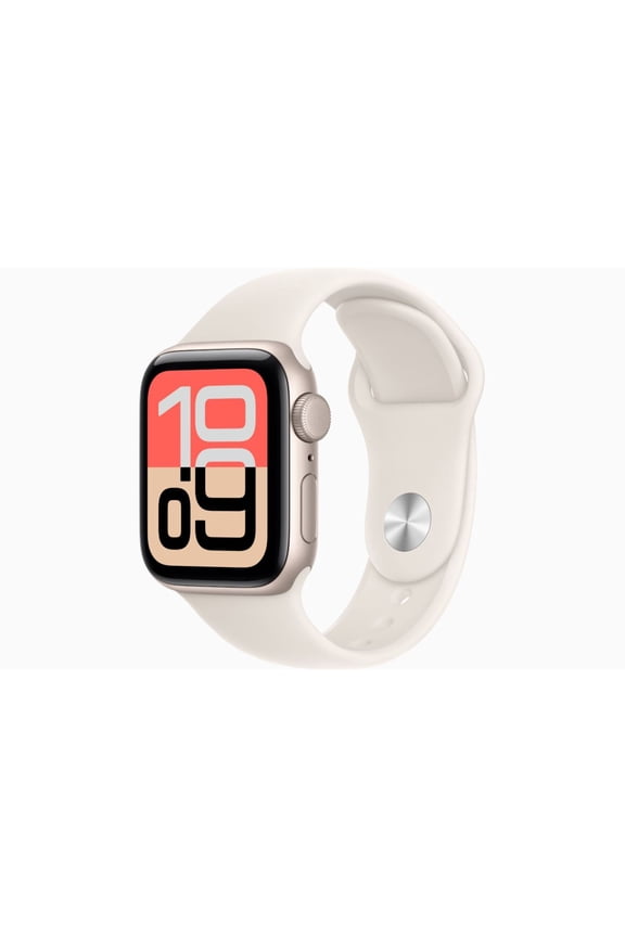 Restored Apple Watch SE 3 - GPS + Cellular - 40MM Starlight Aluminum Case with Starlight Sport Band - S/M