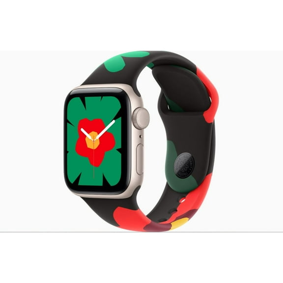 Restored Apple Watch SE 3 - GPS + Cellular - 40MM Starlight Aluminum Case with Unity Bloom Sport Band - S/M