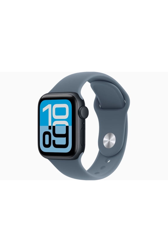 Restored Apple Watch SE 3 - GPS + Cellular - 44MM Midnight Aluminum Case with Anchor Blue Sport Band - S/M
