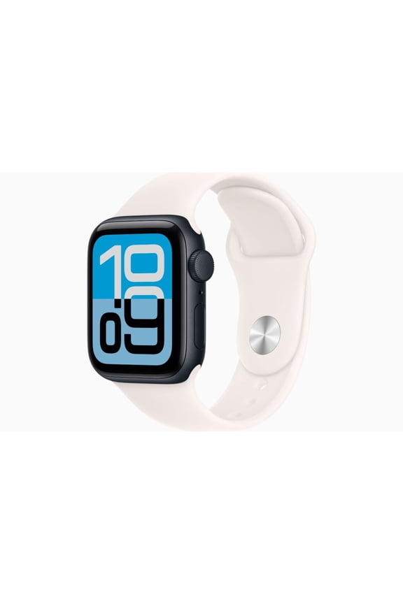 Restored Apple Watch SE 3 - GPS + Cellular - 44MM Midnight Aluminum Case with Light Blush Sport Band - S/M