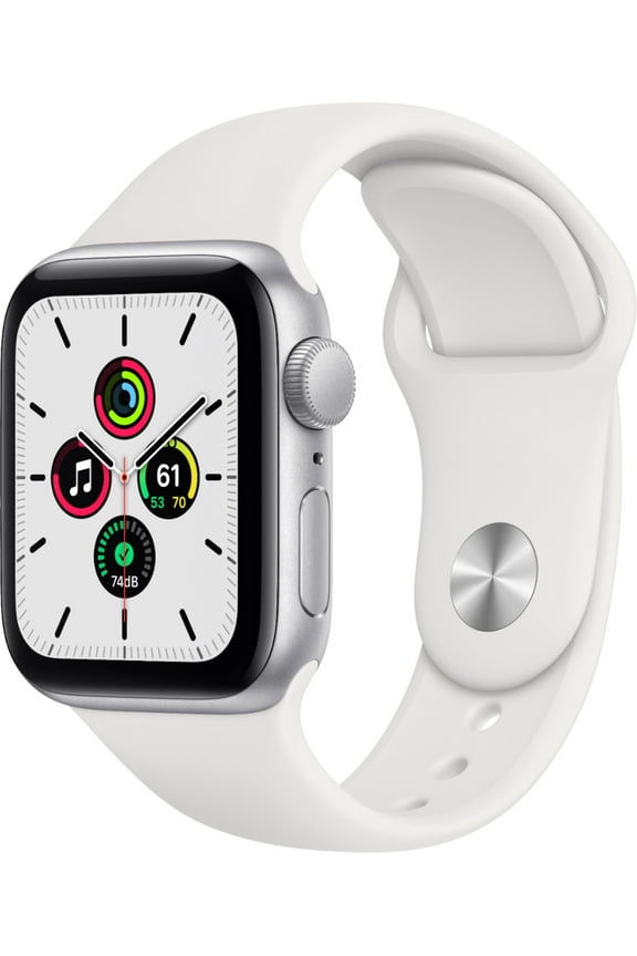 Restored Apple Watch SE (GPS, 40mm) - Silver Aluminum - White Sport Band (Refurbished)