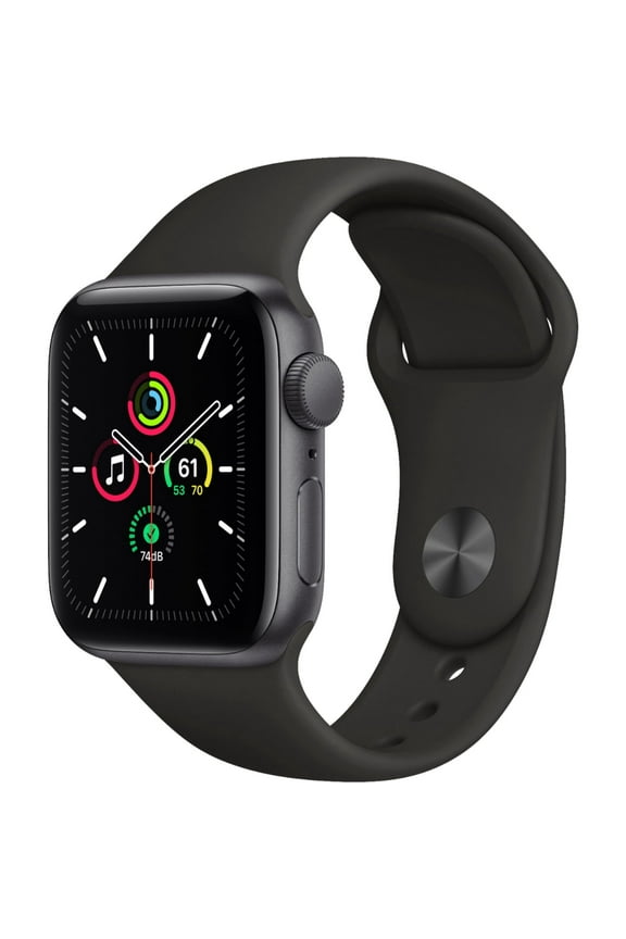 Restored Apple Watch SE 40mm Space Gray Aluminum - Black Sport Band 3H135LL/A (Refurbished)