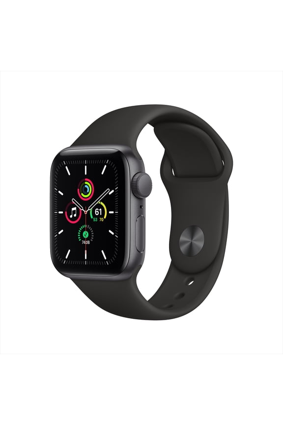 Restored Apple Watch SE 40mm Space Gray Aluminum - Black Sport Band MYDP2LL/A (Refurbished)