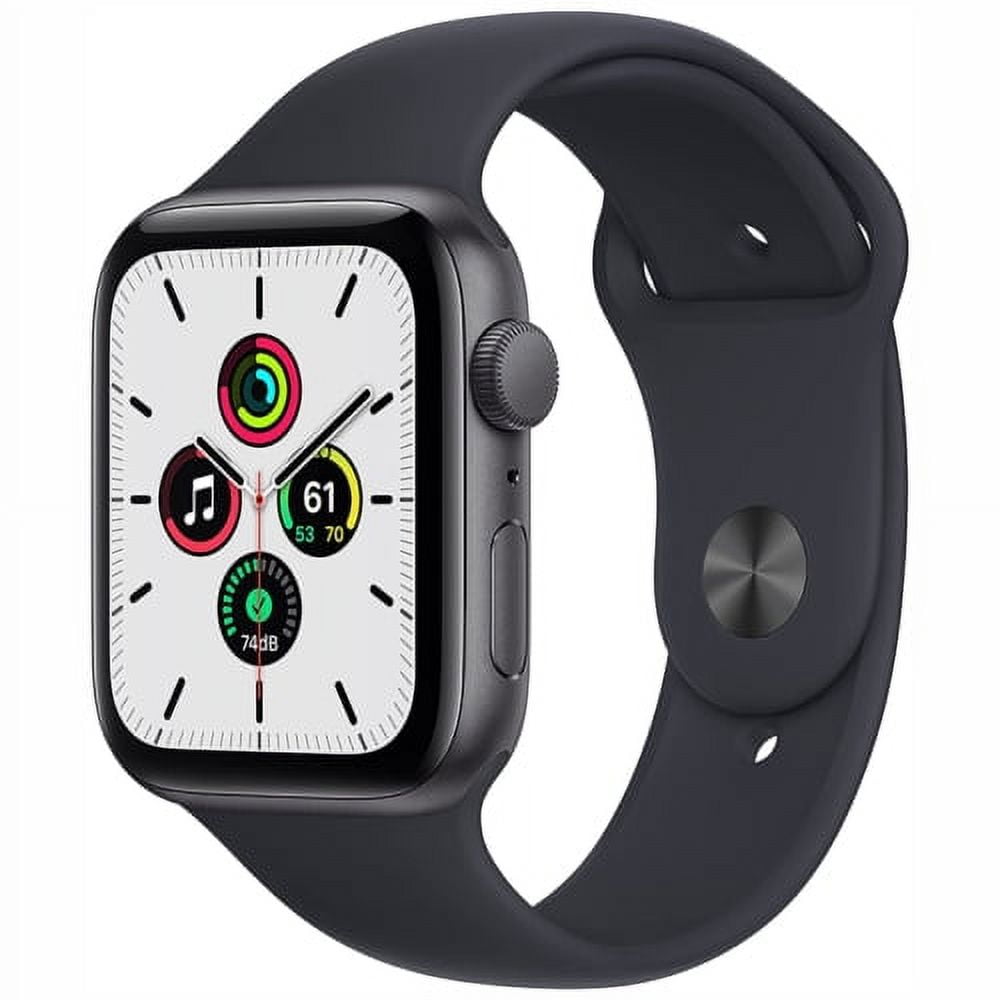 Restored Apple Watch SE 44mm GPS Aluminum Space Gray Case Black Sport ...