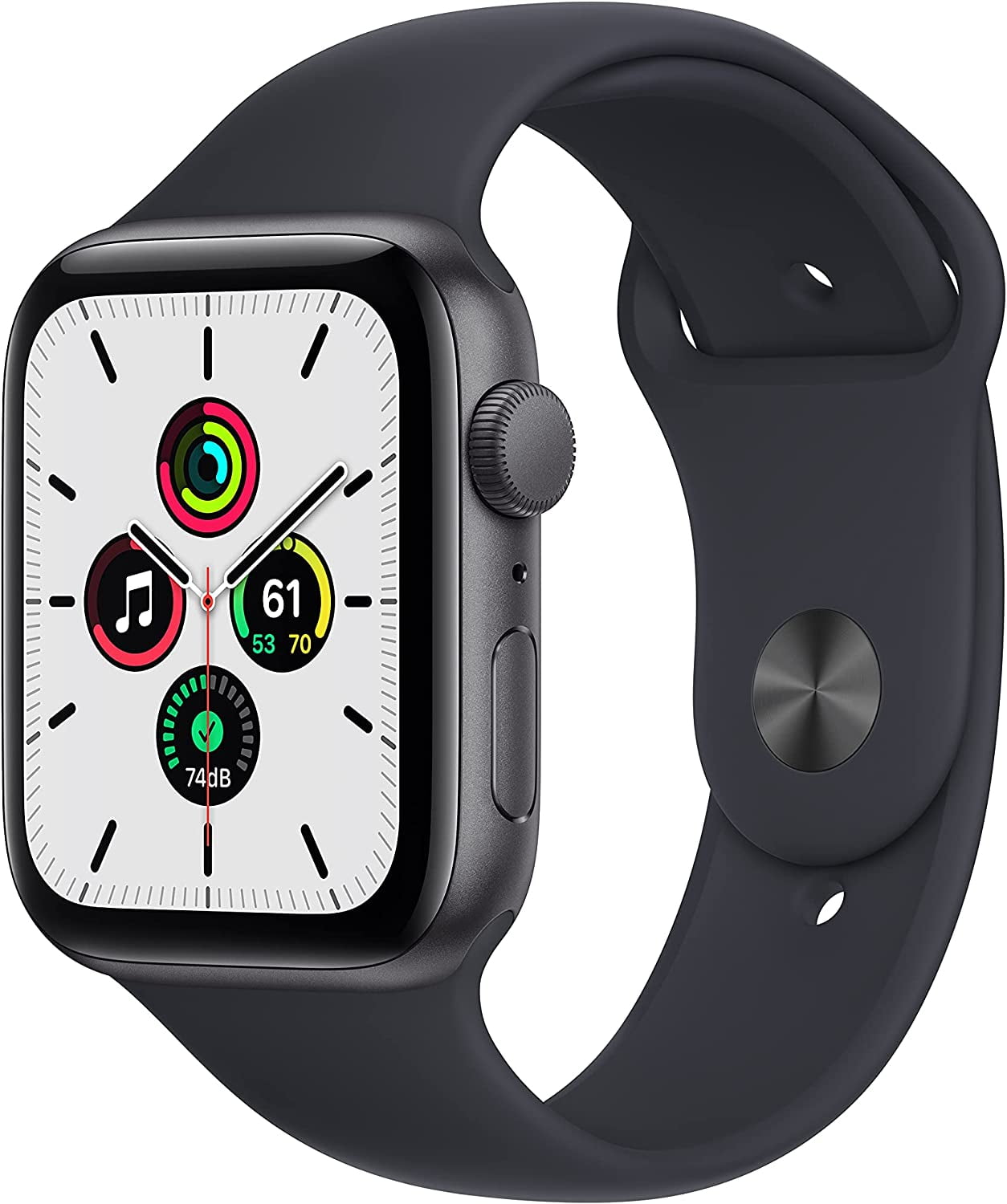 Restored Apple Watch SE 44mm GPS Space Gray Aluminum Case Midnight