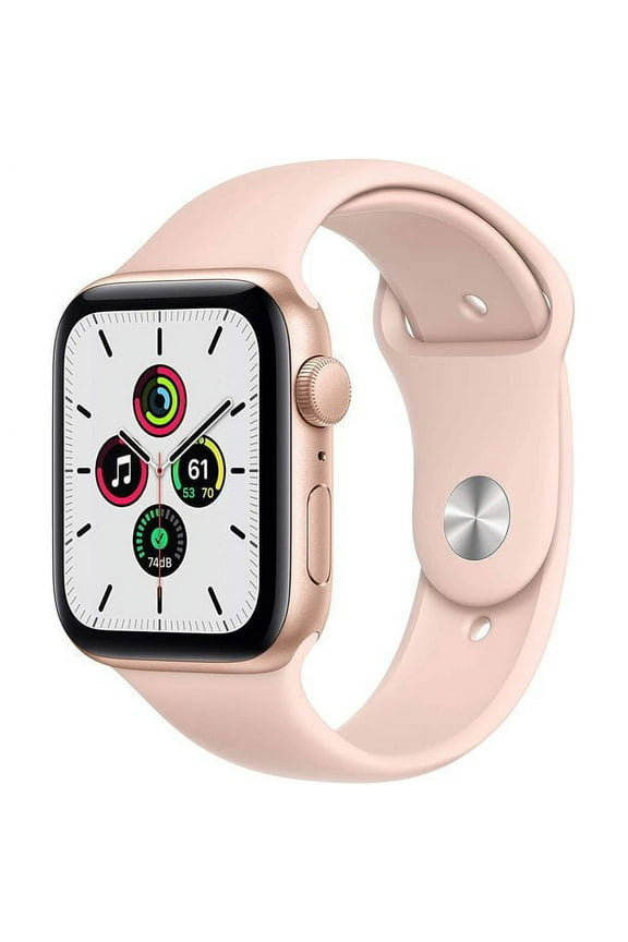 Restored Apple Watch SE (GPS, 40mm) - Gold Aluminum Case with Pink Sand Sport Band (Refurbished)