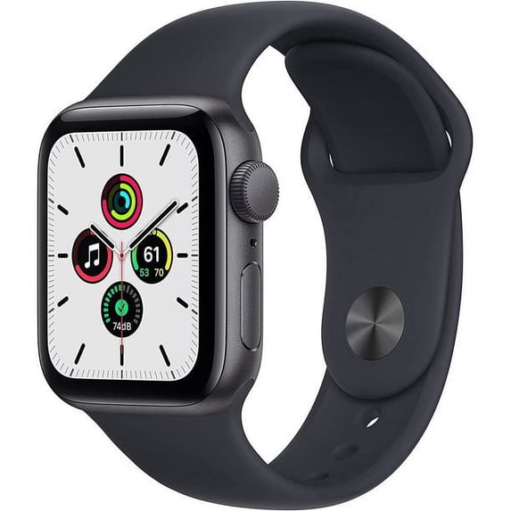 Restored Apple Watch SE (1st Gen) GPS, 40mm Space Gray Aluminum Case with Midnight Sport Band - Regular
