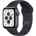 thumbnail image 1 of Restored Apple Watch SE GPS, 44mm Space Gray Aluminum Case with Black Sport Band MYDT2LL/A (Refurbished), 1 of 1