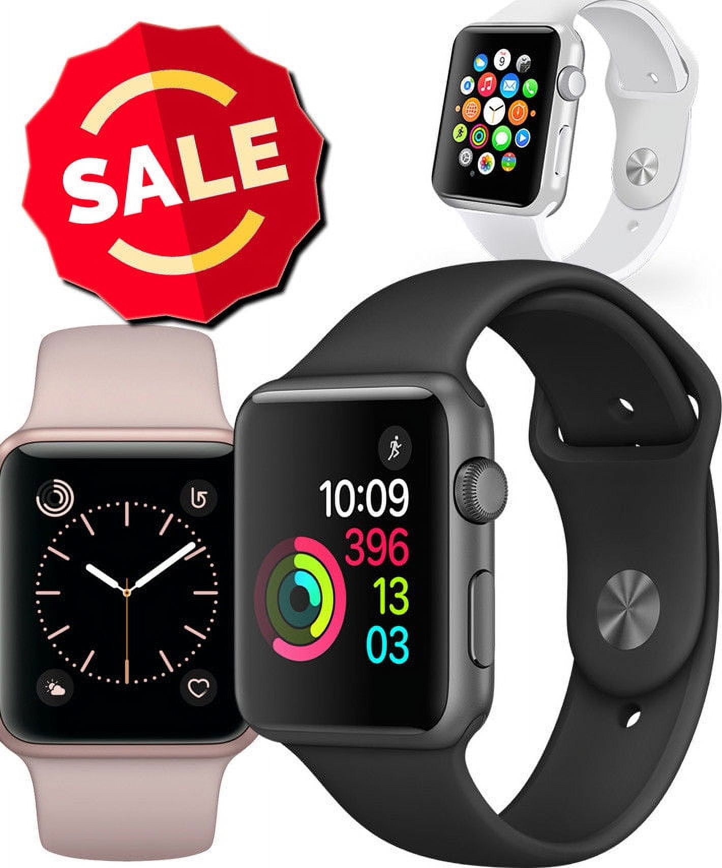 Restored Apple Watch Series 38MM Rose Gold Aluminum Case White