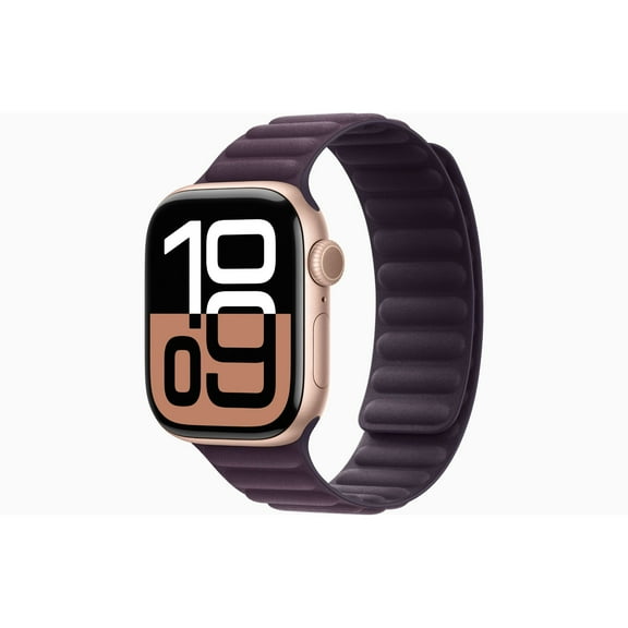 Restored Apple Watch Series 10 GPS 42mm Rose Gold Aluminium Case with Blackberry Magnetic Link Band (Refurbished)