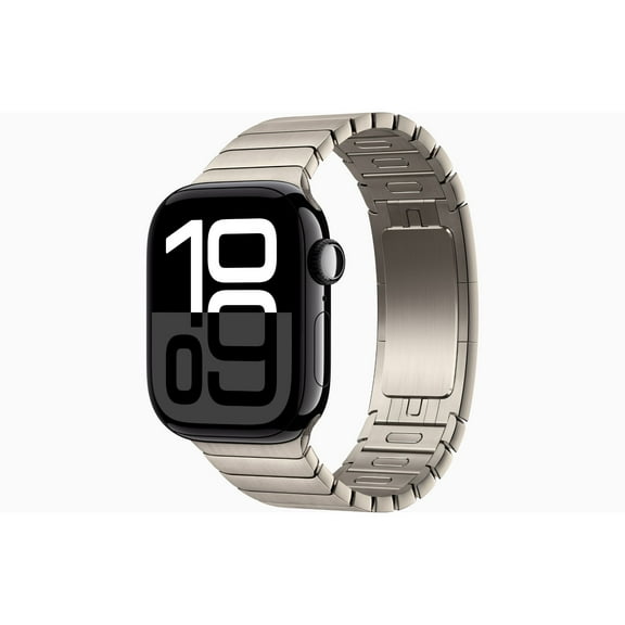 Restored Apple Watch Series 10 GPS 46MM Jet Black Aluminium Case with Stainless Steel Natural Link Bracelet (Refurbished)